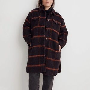 NWT Long Shirt-Jacket in Windowpane